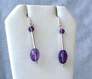 Unique Amethyst & Sterling Silver Earrings 6379B - PremiumBead Alternate Image 2