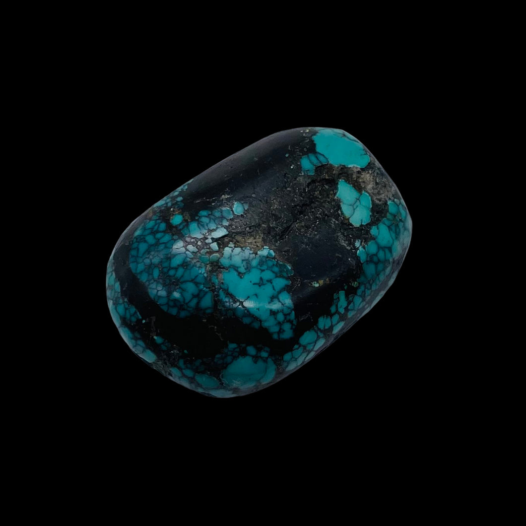Natural Turquoise Nugget Focus or Master 81cts Bead | 31x21x15 | Blue Black |