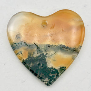 Limbcast Agate Heart Bead | 29x30x3mm | Yellow/Green/Clear | Heart | 1 Bead | - PremiumBead Primary Image 1