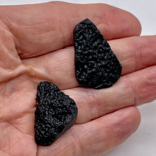 Load image into Gallery viewer, 2 Unique Pendant size Black Meteor Fragments 13 grams
