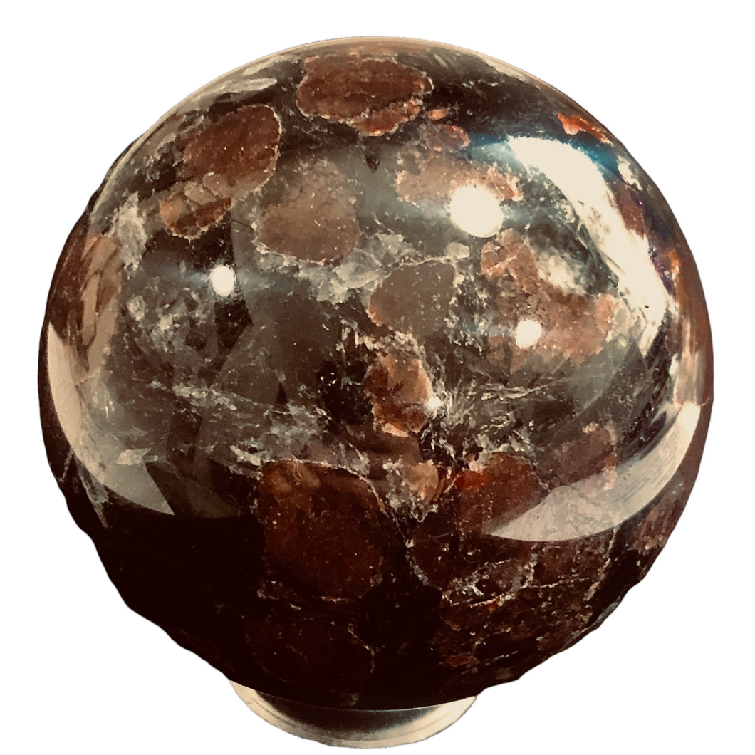 Astrophyllite Garnet Scry Sphere Round | 3