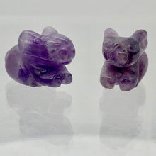 Load image into Gallery viewer, Hoppity Hand Carved Amethyst Bunny Rabbit Figurine | 21x11x8mm | Purple
