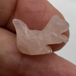 Charming Rose Quartz Carved Squirrel Figurine