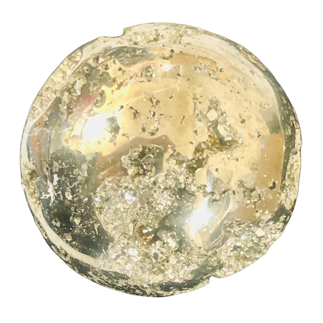 Pyrite Scry Crystal Round | Golden | Sphere | 50mm | 283g |