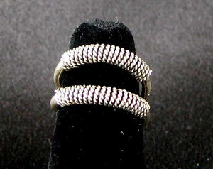 Exotic!! Double 925 Solid Sterling Silver Size 5 Ring 5835 - PremiumBead Alternate Image 3