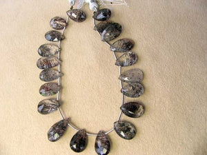 Cacoxenite Quartz Faceted Briolette Bead Strand 109898 - PremiumBead Alternate Image 3