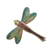 Load image into Gallery viewer, Flutter Hand Carved Dragonfly Centerpiece Etched Bead | 2 3/8" Long |

