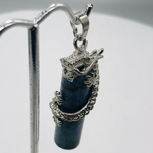 Dragon Sterling Silver Lapis | 2" Long | Blue/Silver | 1 Pendant |