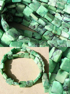 Mojito Natural Green Turquoise Square Coin Bead Strand 107412G - PremiumBead Alternate Image 3