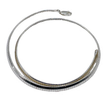Load image into Gallery viewer, Italian 32 Grams Shimmering Solid Sterling Silver 6mm Omega Necklace | 20 Inch |
