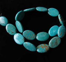 Load image into Gallery viewer, Turquoise Howlite 25x18mm Oval Bead Strand 110172 - PremiumBead Alternate Image 2
