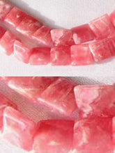 Load image into Gallery viewer, Natural Rhodochrosite 8mm Square Bead (25 Beads) 8 inch Strand - PremiumBead Primary Image 1

