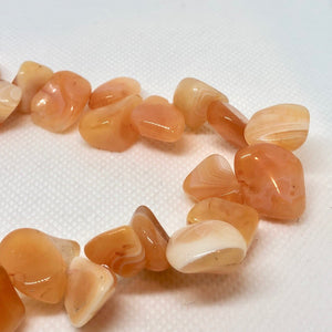 Tangerine Botswana Nugget Briolette Beads 005098 - PremiumBead Alternate Image 3