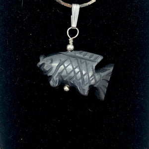 Hematite Koi Fish Pendant Necklace | Semi Precious Stone Jewelry|Silver Pendant - PremiumBead Alternate Image 8