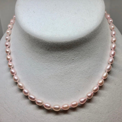Lovely Natural Pink Freshwater Pearl Necklace 200016 - PremiumBead Primary Image 1