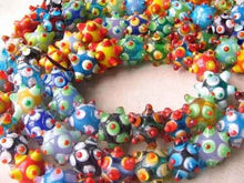 Load image into Gallery viewer, 1 Huge 25x16mm Lampwork Glass Nubby Roundel Bead 7564 - PremiumBead Alternate Image 3
