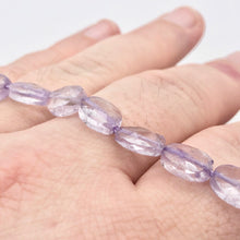 Load image into Gallery viewer, Natural Lilac Amethyst Faceted Flat Oval Beads | 10x8mm | 3 Beads | 6750 - PremiumBead Alternate Image 7
