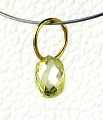 0.25cts Natural Canary Diamond & 18K Gold Pendant 8798K - PremiumBead Alternate Image 2