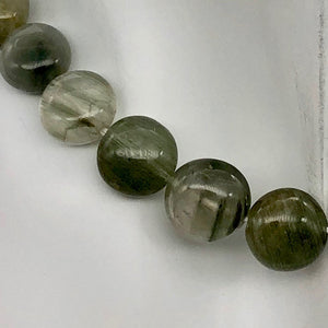 Natural graduated Green Rutilated Quartz bead strand - PremiumBead Alternate Image 3