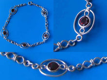 Load image into Gallery viewer, Adorable! Sterling Silver &amp; Garnet 7.5&quot; Bracelet 10065 - PremiumBead Primary Image 1
