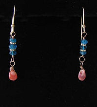 Load image into Gallery viewer, Dazzle Blue Apatite and Opal 22K Vermeil Earrings 300490A - PremiumBead Alternate Image 3
