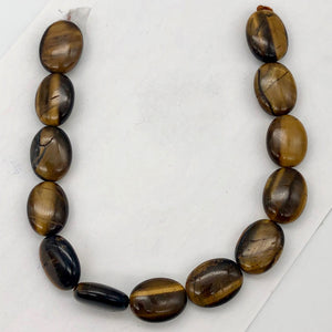 Wildly Exotic Tigereye Oval Coin Bead 16 inch Strand for Jewelry Making - PremiumBead Alternate Image 3