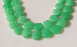 Radiant 2 Natural Chrysoprase Agate 12x5mm Coin Beads 9574A - PremiumBead Primary Image 1