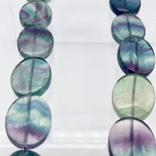 Load image into Gallery viewer, Rare! Carved 20x15mm Oval Fluorite 8&quot; Bead Strand! - PremiumBead Alternate Image 2
