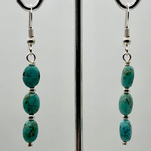 Load image into Gallery viewer, Designer USA Natural Turquoise Sterling Silver 2 inch Drop Gemstone Earrings - PremiumBead Alternate Image 5
