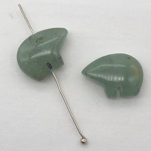 Aventurine Zuni Bear Talisman Fetish | 18x13x6mm | 2 Beads | Green |