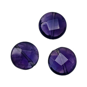 3 Royal Natural 10mm Amethyst Coin 9431