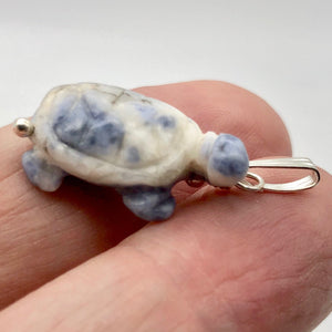 Charming! Unique Sodalite Turtle & Silver Pendant - PremiumBead Alternate Image 2