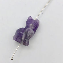 Load image into Gallery viewer, Adorable! 2 Amethyst Sitting Carved Cat Beads | 21x12x8mm | Purple - PremiumBead Alternate Image 5
