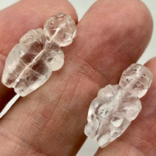 Load image into Gallery viewer, 2 Hand Carved Quartz Goddess of Willendorf Beads | 20x9x7mm | Quartz - PremiumBead Alternate Image 2
