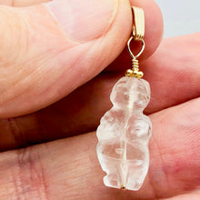 Load image into Gallery viewer, Quartz Goddess of Willendorf 14Kgf Pendant |1.38&quot; Long | Green | - PremiumBead Alternate Image 2
