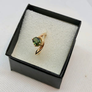 Natural Green Sapphire 14K Gold Ring Size 4 3/4 9982Baa - PremiumBead Alternate Image 5