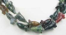 Load image into Gallery viewer, Lovely 2 Carved Fancy Jasper Trumpet Flower Beads 9583 - PremiumBead Primary Image 1
