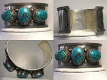 Load image into Gallery viewer, Hand Made Natural Turquoise &amp; Silver Cuff Bracelet 9782 - PremiumBead Primary Image 1
