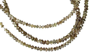 18cts Natural Champagne Diamond Bead 15 inch Strand 109316