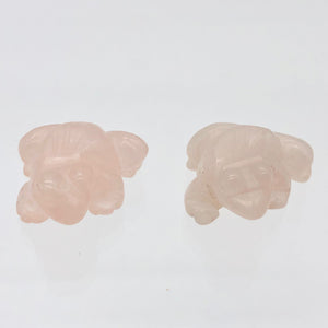 Rose Quartz 2 Hand Carved Frog Beads | 20.5x19x9.5mm | Pink - PremiumBead Alternate Image 6