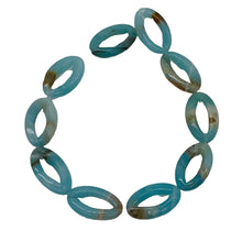 Load image into Gallery viewer, Amazonite Oval Picture Frame Beads 20x12x4mm 8 inch Strand 9368DHS
