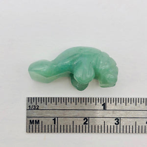 Grace! Aventurine Carved Manatee Figurine | 27x11x12mm | Green - PremiumBead Alternate Image 3