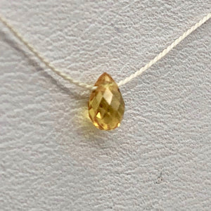 1 Natural Untreated Yellow Sapphire Faceted Briolette Bead - PremiumBead Alternate Image 10