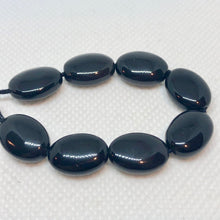 Load image into Gallery viewer, AAA Black Obsidian with Some Rainbow Oval Bead Strand 103044 - PremiumBead Alternate Image 4
