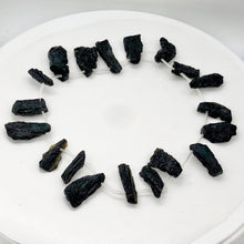 Load image into Gallery viewer, Tektite Natural Pendant Bead Strand | 35x17x6 to 30x12x5mm | 19 Beads |

