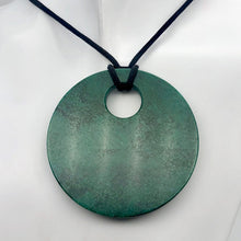 Load image into Gallery viewer, Green African Jade 50mm Pi Circle Pendant Bead - PremiumBead Alternate Image 2
