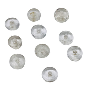 Quartz Crystal Polished Roundel Beads | 11x4mm | Clear | 10 Beads |