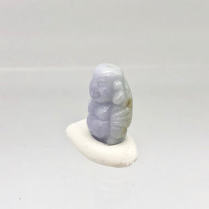 26cts Hand Carved Buddha Lavender Jade Pendant Bead | 21x14x9.5mm | Lavender - PremiumBead Alternate Image 4
