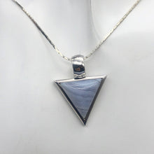 Load image into Gallery viewer, Semi Precious Stone Jewelry Blue Lace Agate Pendant Necklace in Sterling Silver - PremiumBead Alternate Image 3
