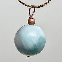 Load image into Gallery viewer, Hemimorphite 14K Rose Gold Filled Round | 1&quot; Long | Blue | 1 Pendant
